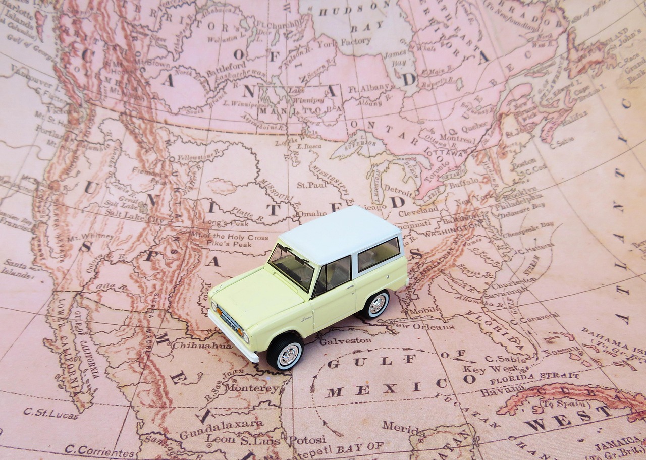 Navigation map displayed on a phone