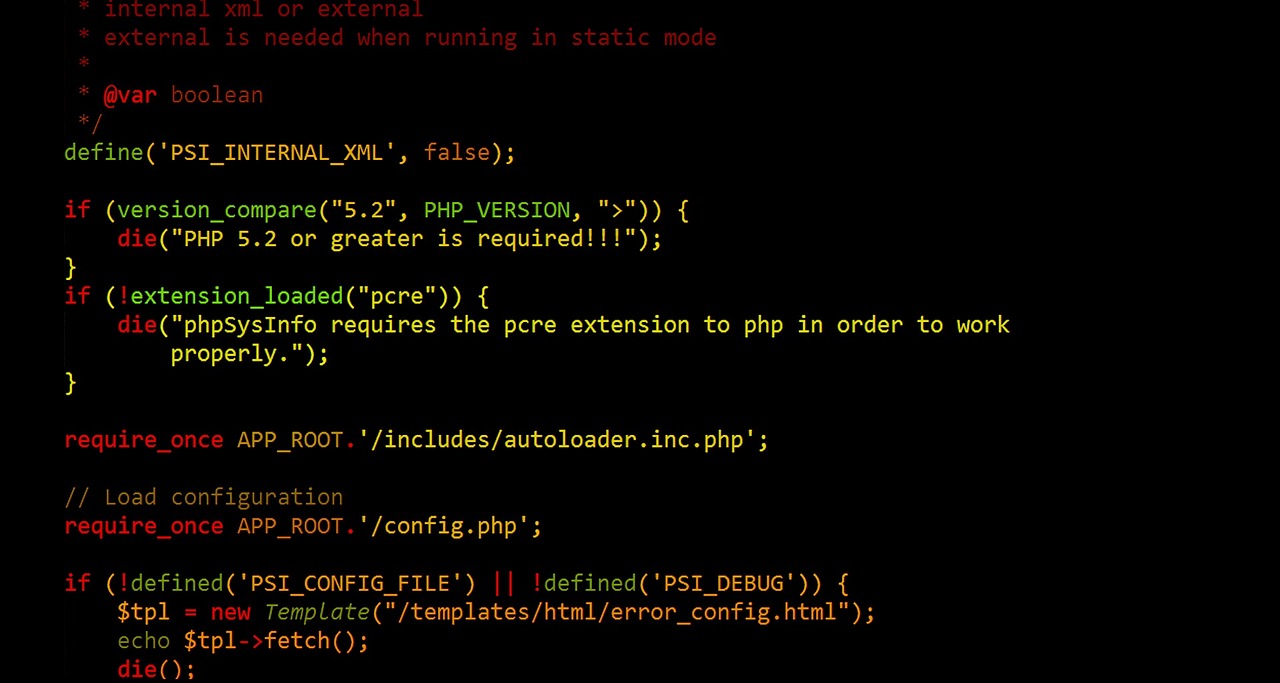 Website code on a screen